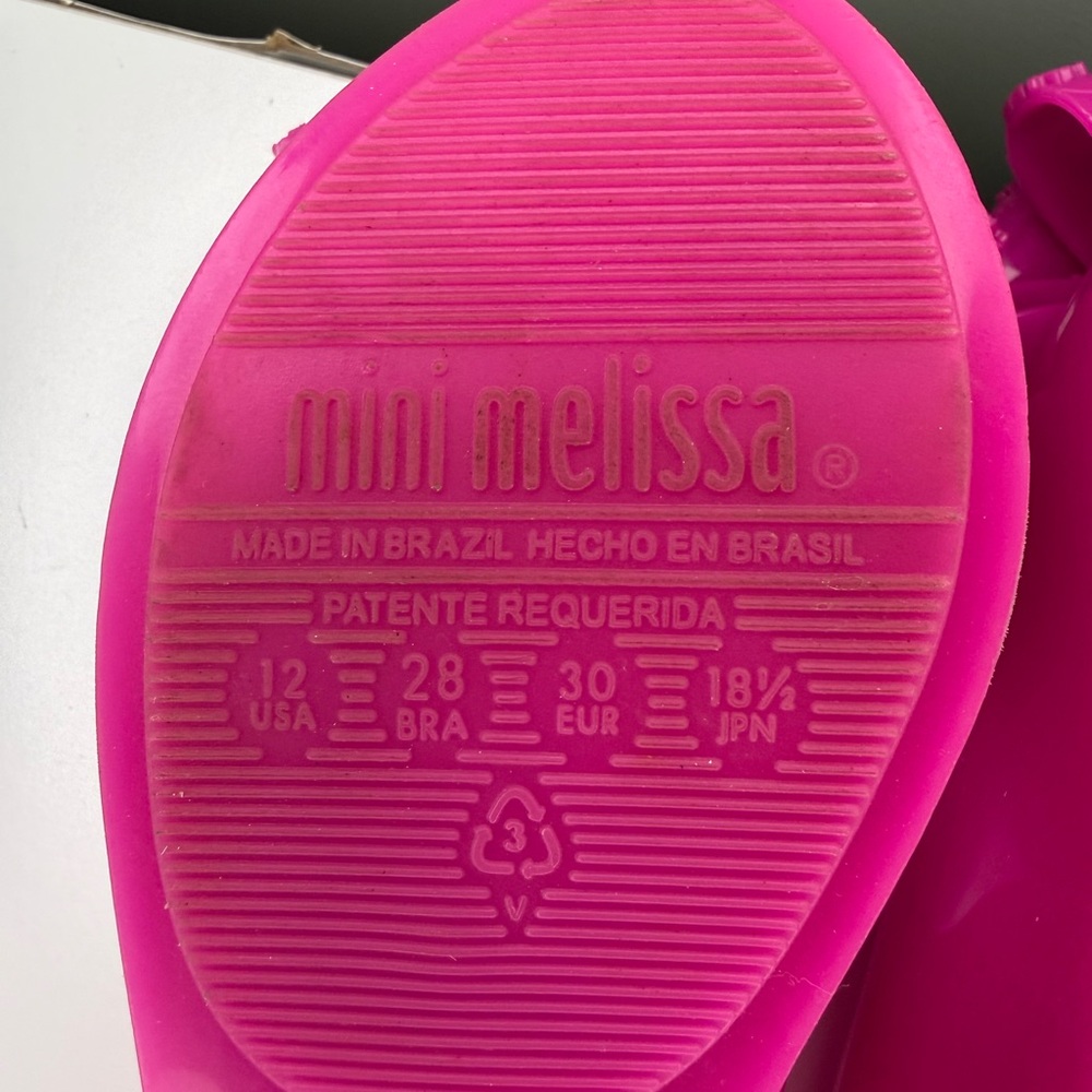 Mini Melissa Jelly Flats Ultragirl Sweet X Pink Ballerina Shoes, girls size 12 - Picture 9 of 9